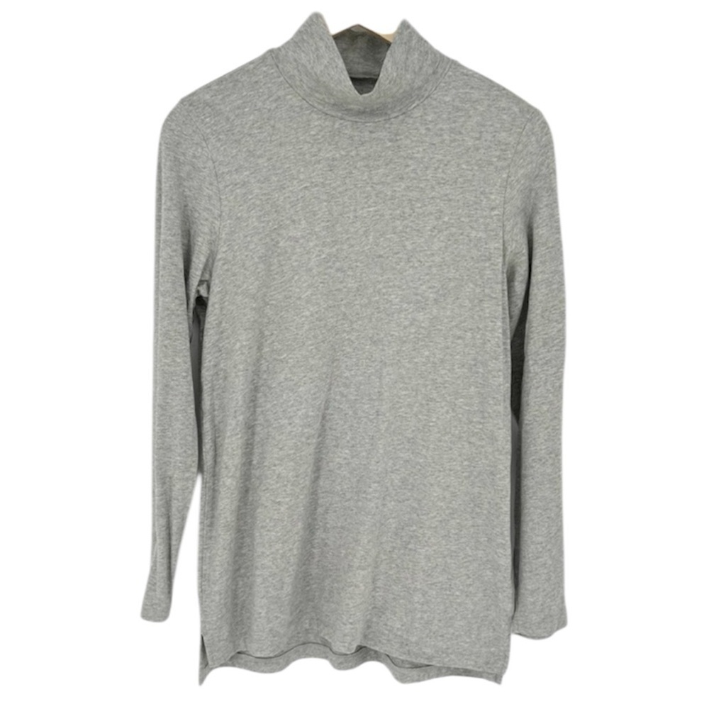 Orvis Pima‎ Cotton Modal Blend Gray Turtleneck Long Sleeve Perfect Tee Medium